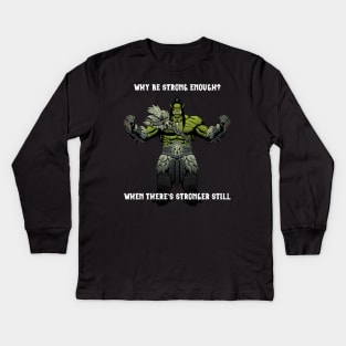 Green Orc Motivation Kids Long Sleeve T-Shirt